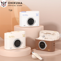 ONIKUMA T18 Music Earbuds Wireless Sport Bluetooth V5.3 Low Latency Canceling Gaming Earbuds Camera Style Charging Case Design