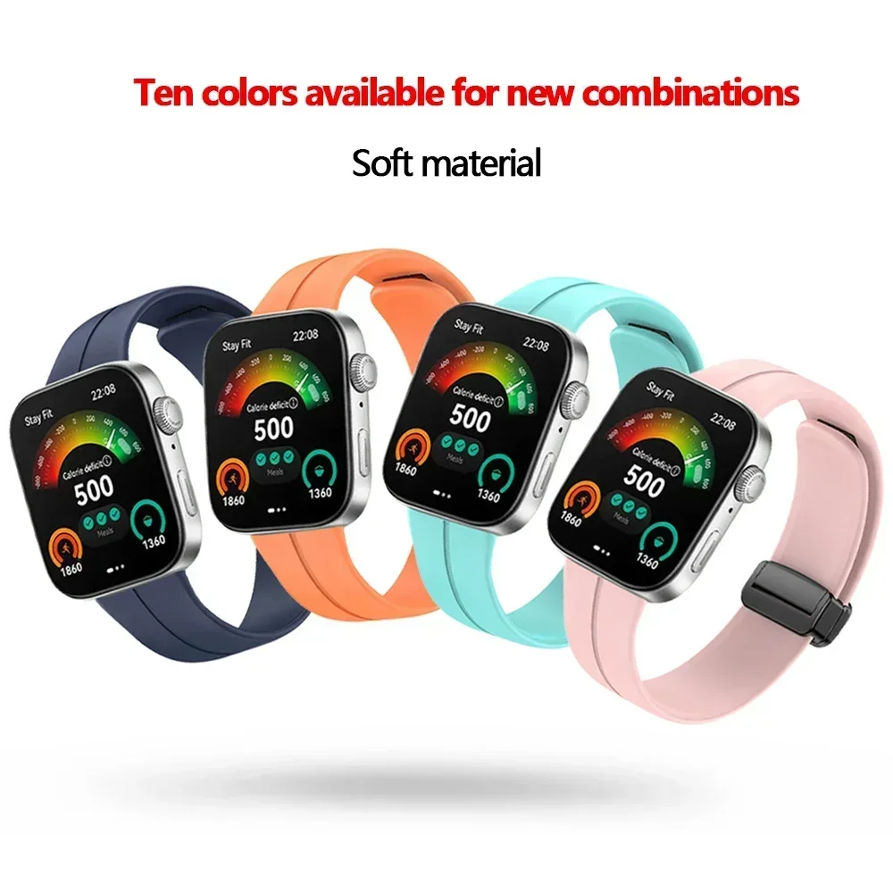 حزام سيليكون مغناطيسي لساعة Huawei Watch Fit 4 3 سوار رياضي Correa لساعة Huawei Watch Fit 3 4Pro ملحقات معصمه