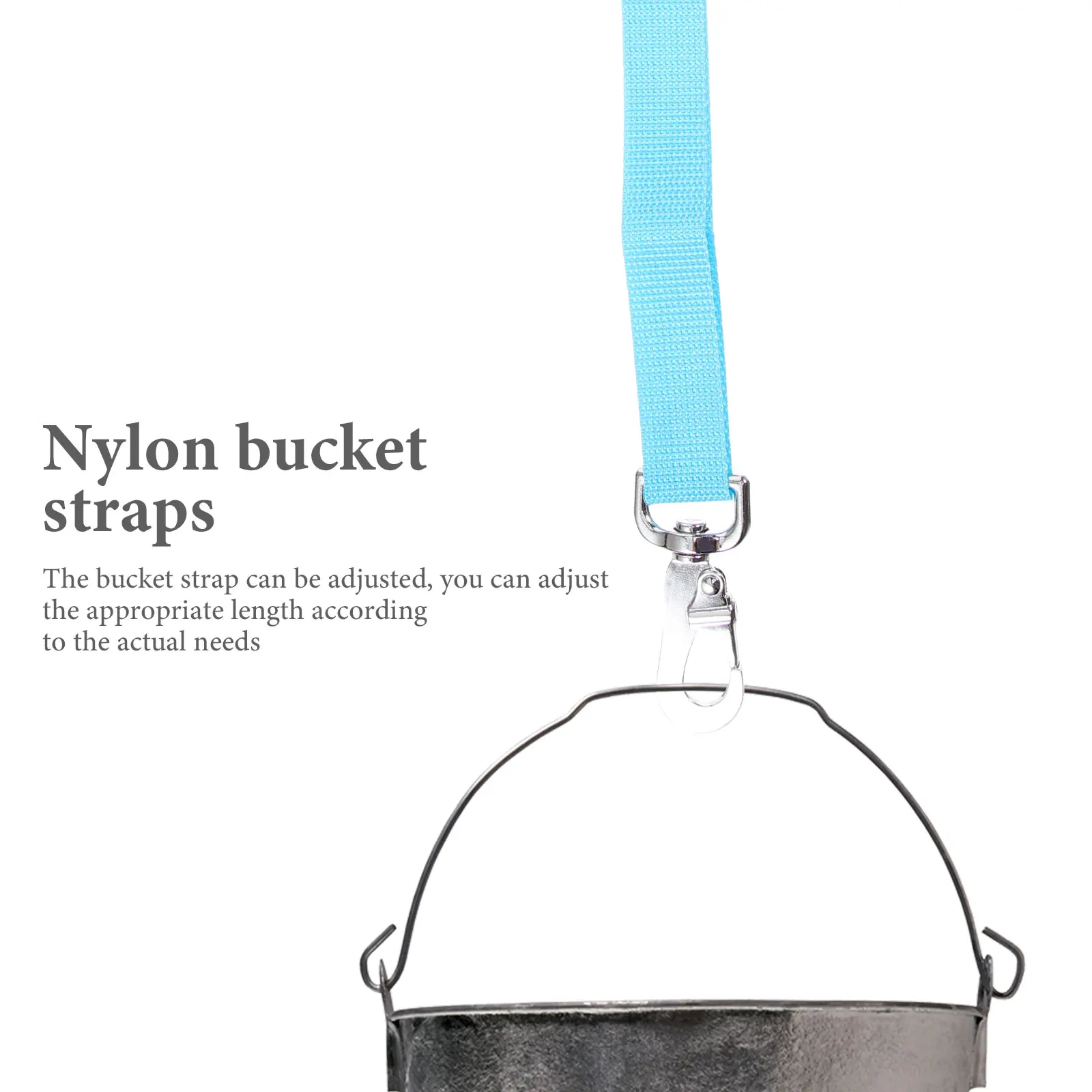 

Adjustable Nylon Bucket Strap for Horse Feeder Suitable Water Hay Barrel Portable WearResistant Strap Cow Feeder