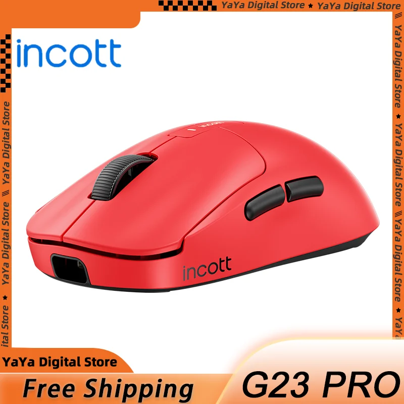 Incott G23 Pro 8k dual-mode Bluetooth wireless hot-swappable fast charging Paw3950 sensor gaming mouse ergonomic gaming mouse