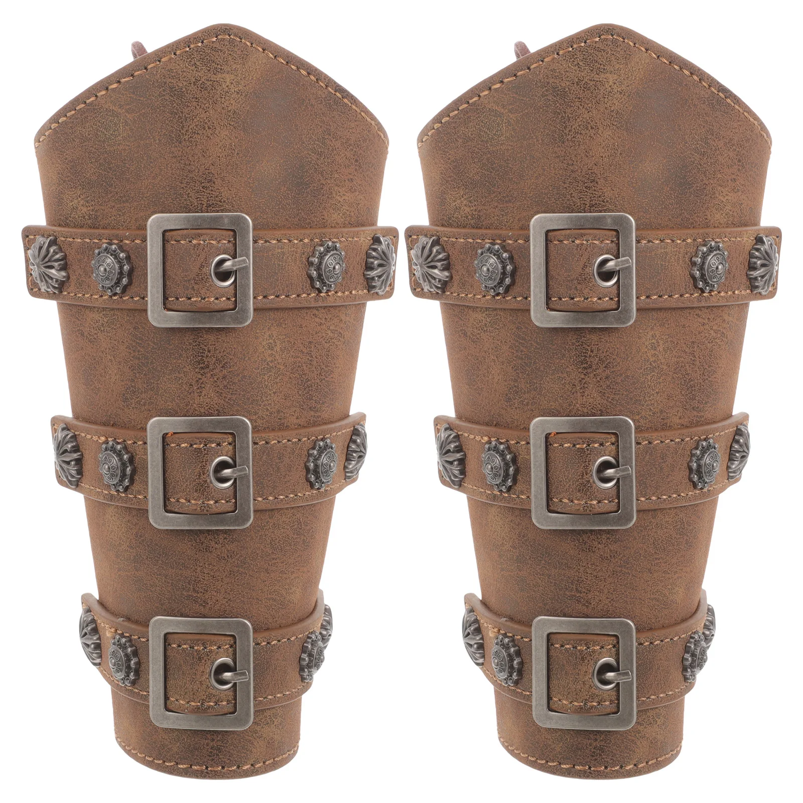 

Medieval Arm Guard Wrist Straps Halloween Personality Skull Brown Accessories Band