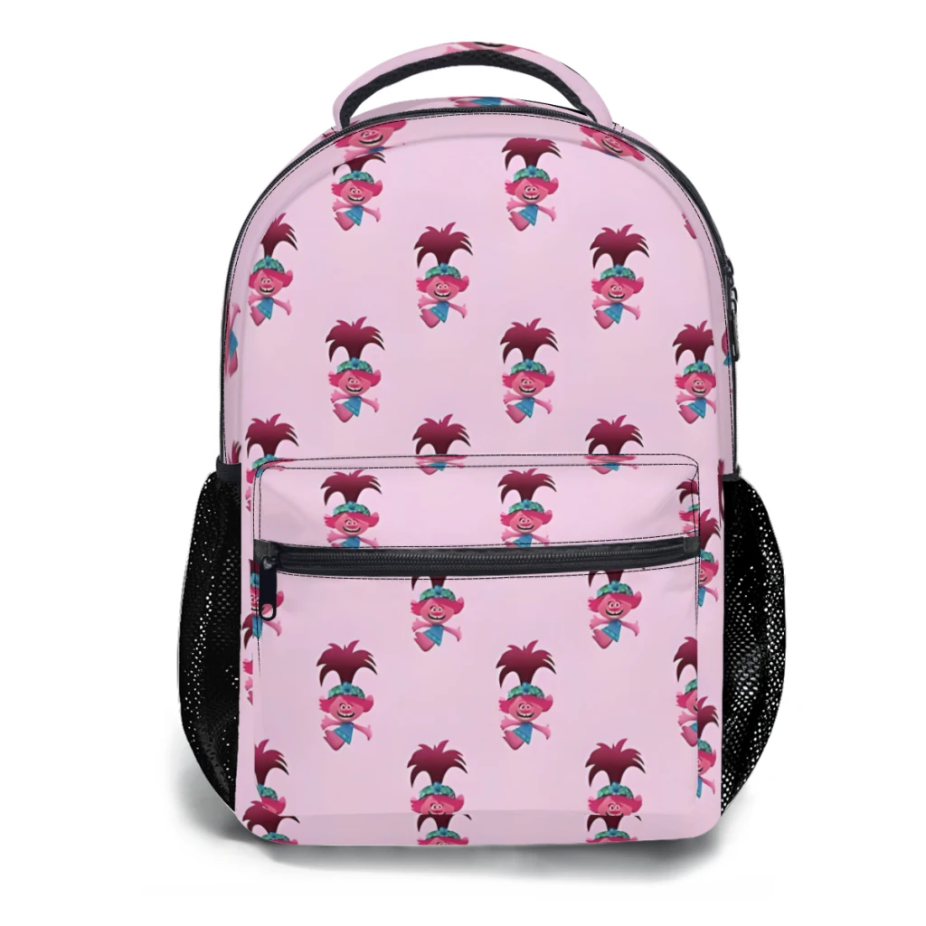 Mochila juvenil informal ligera con estampado de amapola de princesa, mochila escolar de 17 pulgadas