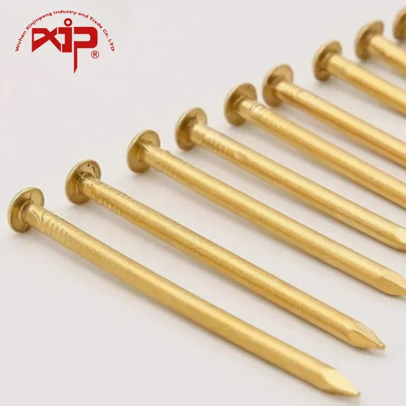 Brass Nails Pure Copper Brass Small Mini Round Head Nail Dia 1.2mm 1.5mm 2mm 3mm for Furniture Hinge Drum Jewelry Chest Box