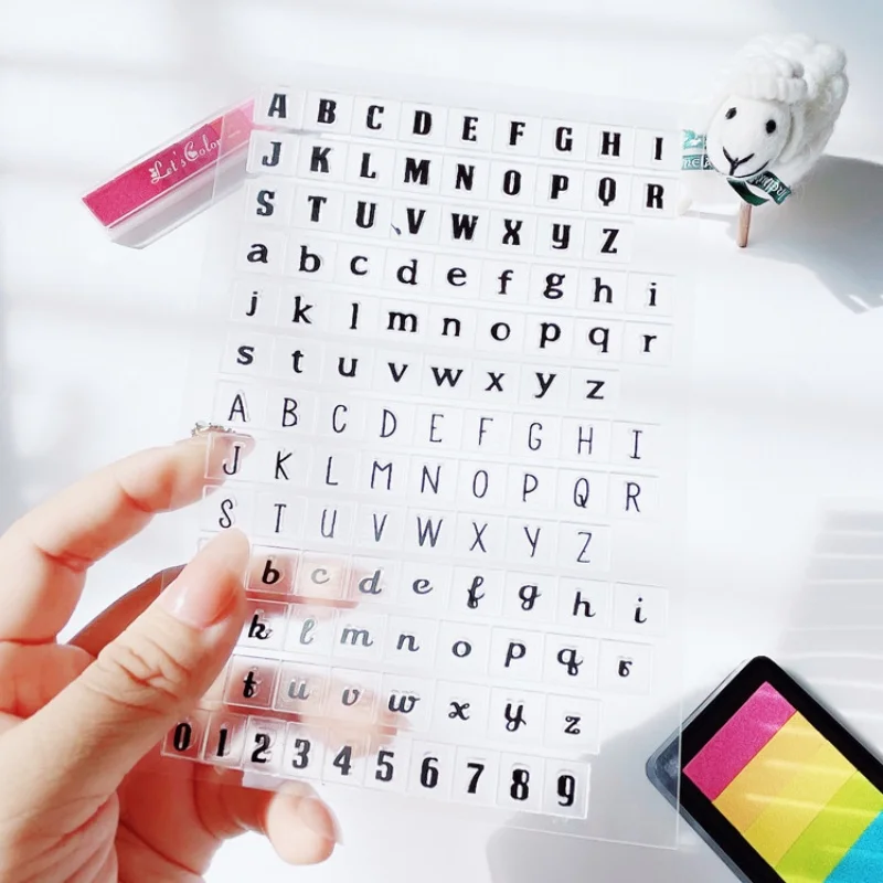 English alphanumeric transparent seal journal Clip and paste greeting cards create photo albums DIY decoration tools stickers