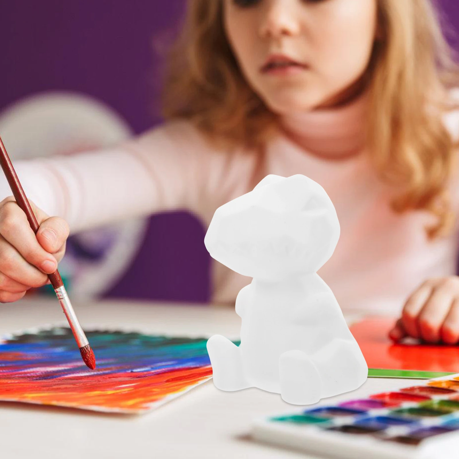 Kit de peinture à faire soi-même pour enfants, veilleuse dinosaure à dessiner, projet d'artisanat artistique créatif, décoration élégante pour chambre à coucher