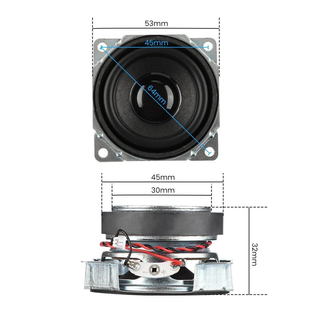 AIYIMA 2Pcs MIni Full Range Speaker DIY Audio Portable Bluetooth Speaker 4 Ohm 3W 2 Inch Home Theater Music Sound Loudspeaker