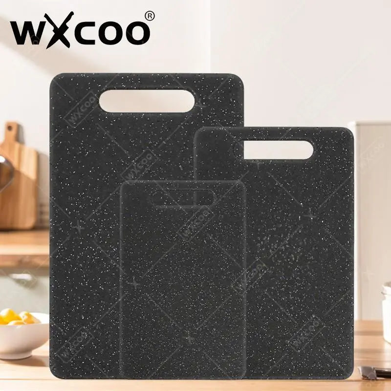 

WXCOO пластиковая кухонная разделочная доска для овощей, двусторонние разделочные доски для фруктов и овощей, детское питание для дома