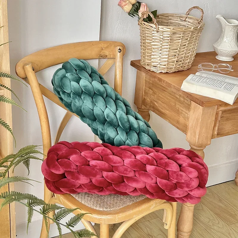 Colorful Twisted Nordic Sofa Pillow Plush Massage Nap Pillow for Office Home Bedroom Living Room Modern Minimalist Decor