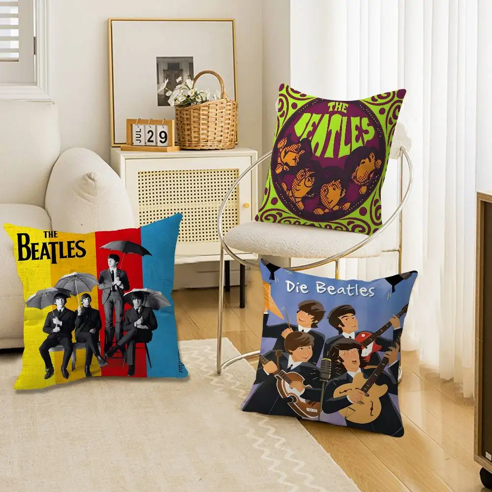 T-The-B-Beatles Rock Band Cushion Cover Pillowcase Upholstery Sofa Throw Pillow Home Decor Pillowcas