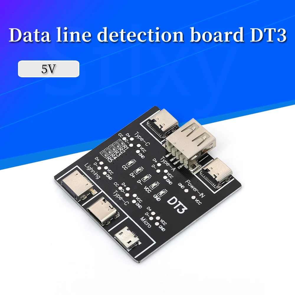 DT3 Data Cable Detection Board Type C USB C Micro USB Cable Tester Detector for Apple IOS Android Fast Quick Charging Lighning