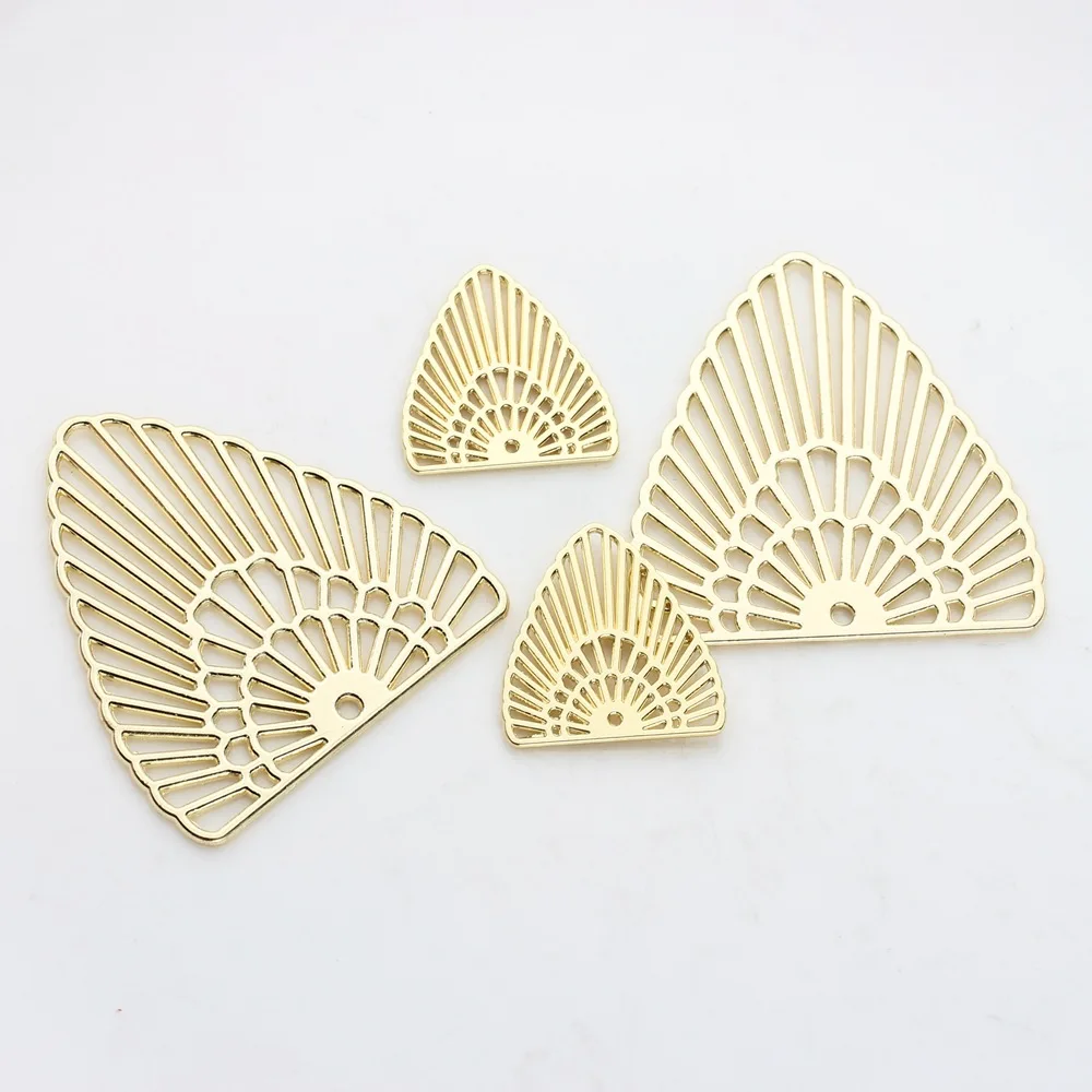 Zinc Alloy  Hollow Exaggerated Hollow Leaves eCharms Linker Connector For DIY Jewelry Earrings Making Finding Accessories