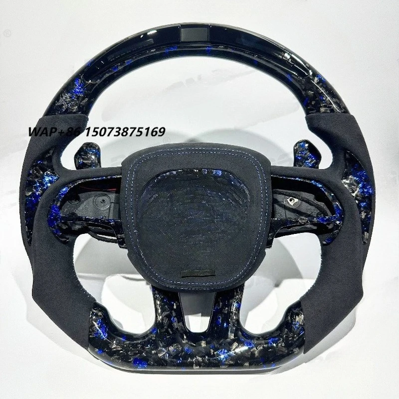 LED High-end Carbon Fiber Steering Wheel Suitable for Dodge Challenger Charger RT Durango SRT Hellcat Cherokee Trackhawk