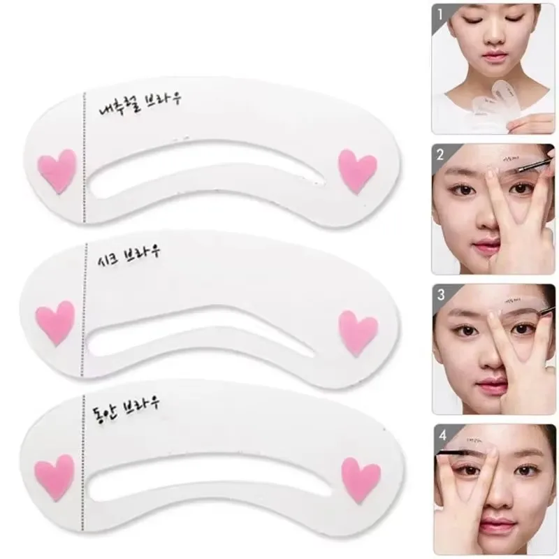 2026New Women Reusable DIY Eye Brow Drawing Guide Styling Shaping Grooming Template Card Eyebrow Stencil Set  Easy Make Up Tools