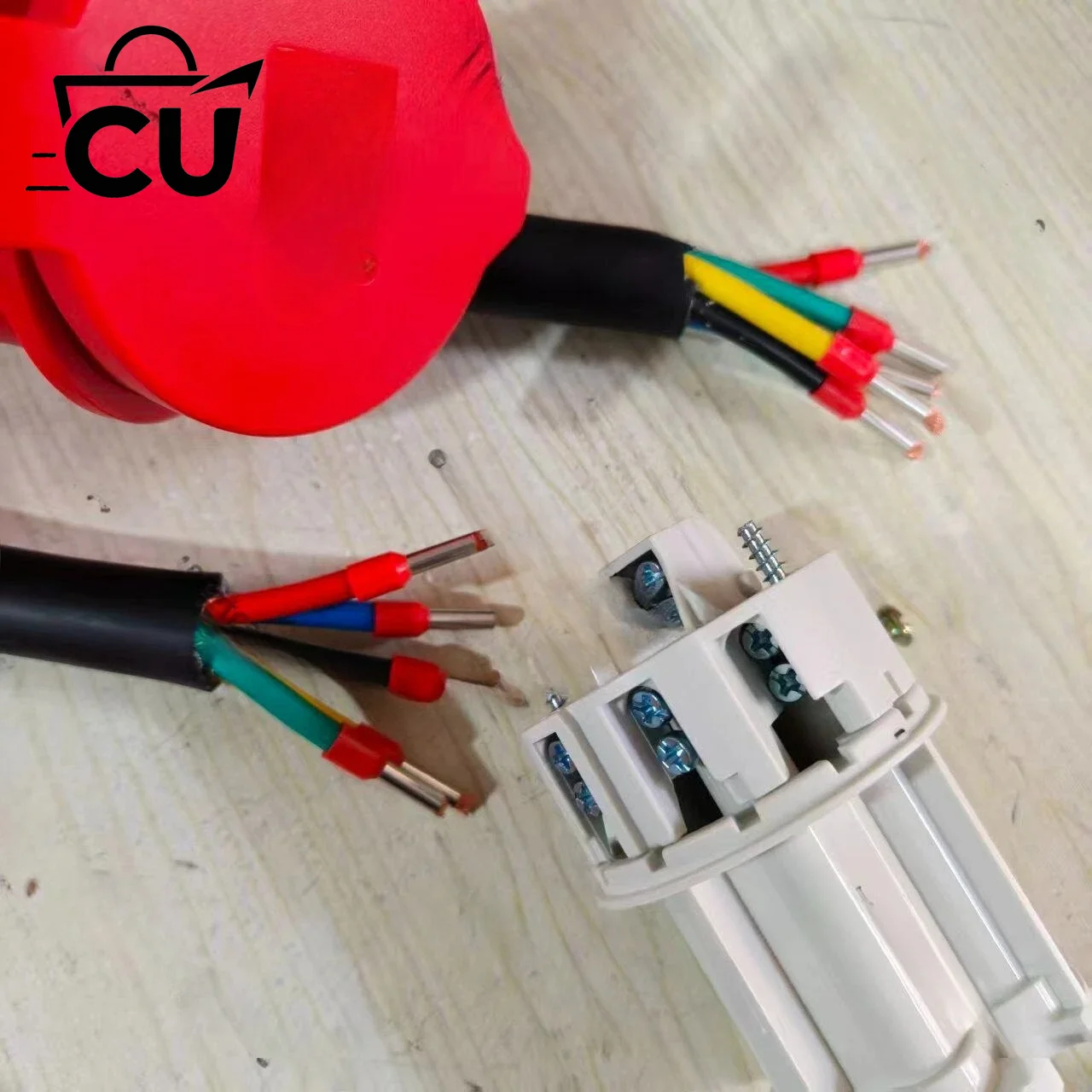 63A Waterproof Industrial Aviation Plug Splitter Adapter Convert To 2pcs 32A Waterproof Connectors