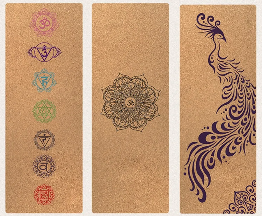 

Premium Fitness Yoga Equipment Eco Friendly Waterproof Gym Thick Material Best Natural Rubber Cork Yoga Mat With Custom Logo
