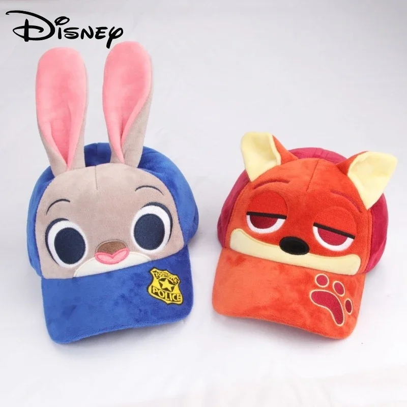 Zootopia جودي نيك الإبداعية الكرتون المحيط لطيف الكرتون البيسبول بطة اللسان قبعة الأذن ظلة صور القبعات لوازم الديكور #1