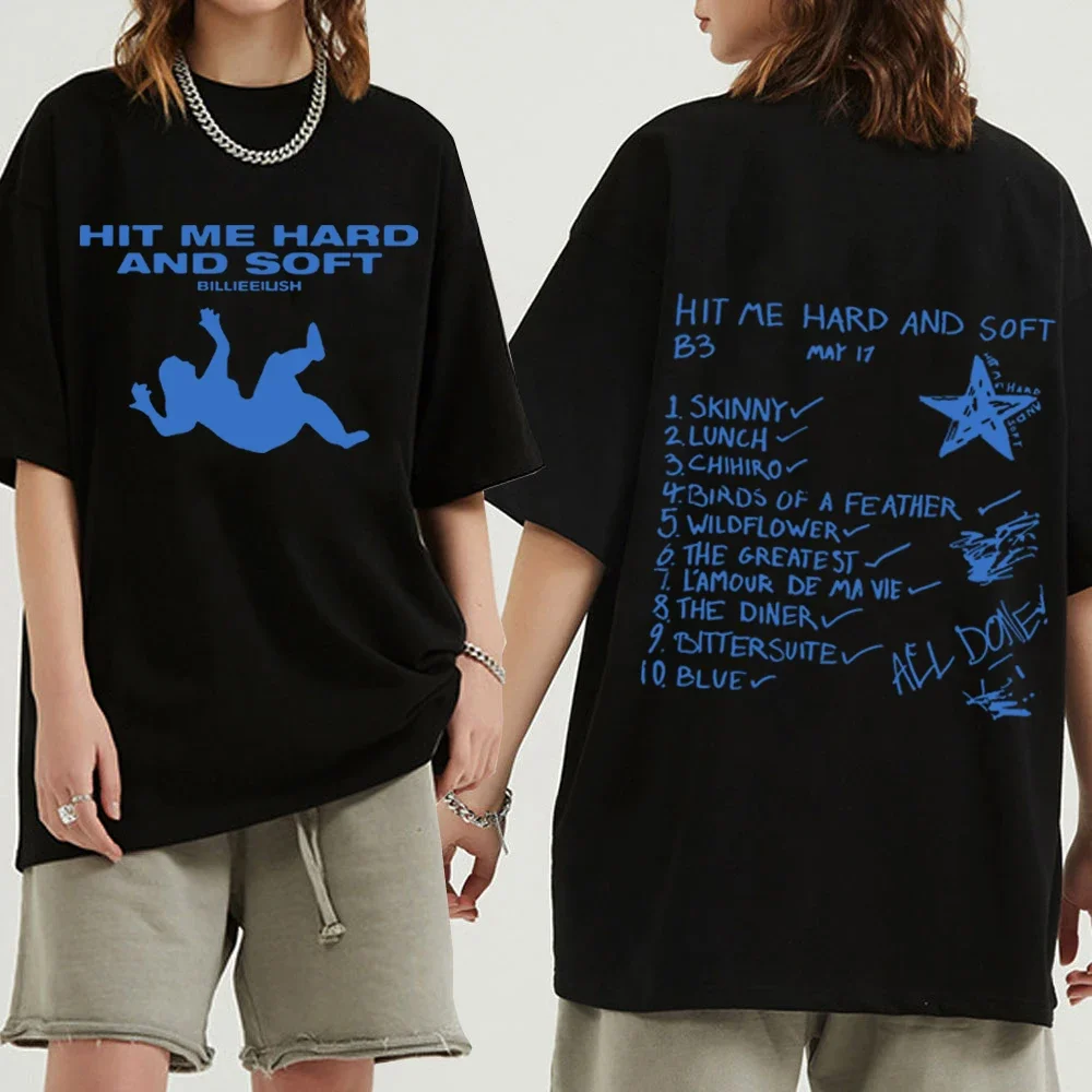 

Billie Hit Me Hard and Soft 2024 Tour T-shirt Man Women Harajuku O-neck Summer Casual Shirt