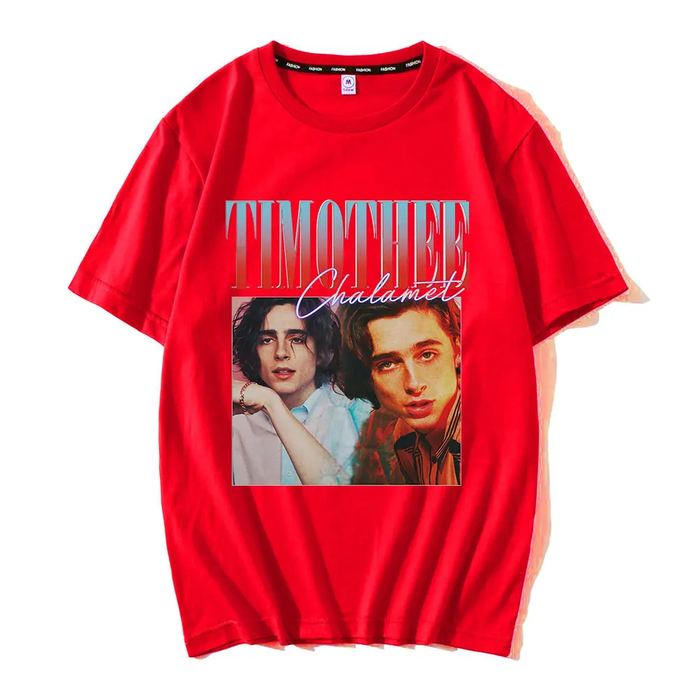 2022 New Timothee Chalamet Vintage Graphics T Shirts Men Harajuku Streetwear Hip Hop T-shirts 100% Cotton T-shirt Oversized