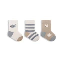 3 Pairs/set Thickened Terry Baby Socks New Autumn Winter Newborn Toddler Kid Soft Mid Sock Cotton Girl Boy Boneless Socks 0-5Y