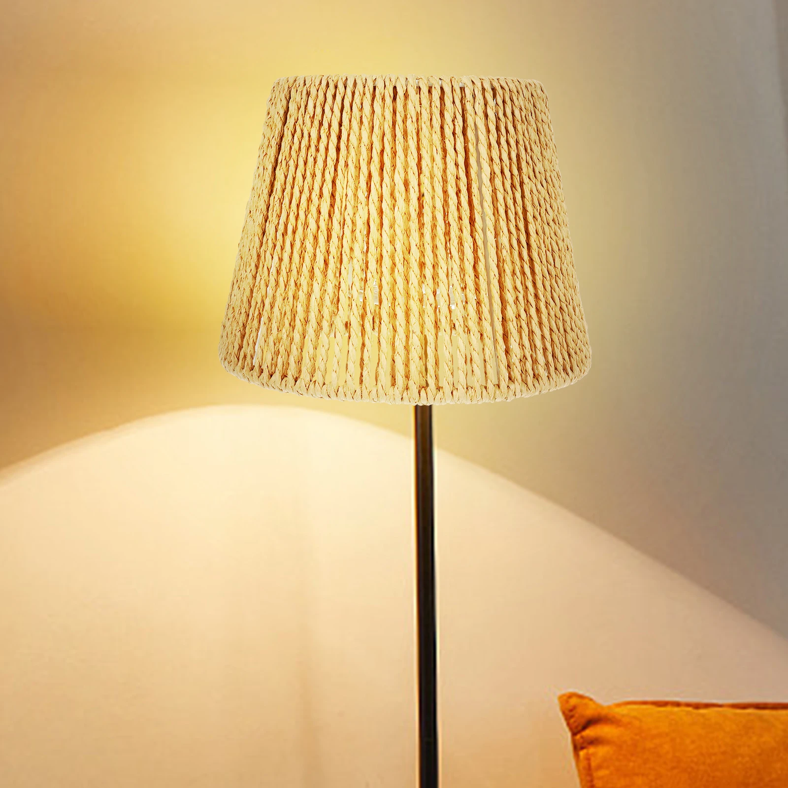 

Paper Rope Lampshade E27 E14 Brown Hand Woven Pendant Light Cover Decorative Shade for Ceiling Indoor Office Hotel Restaurant