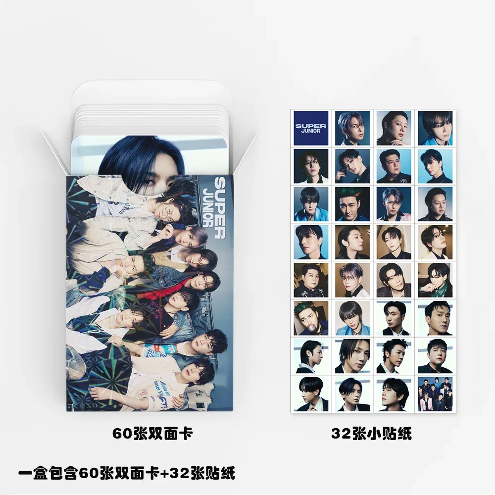 92Pcs Kpop Idol SUPER JUNIOR New Series Lomo Cards LeeTeuk HeeChul HD Printd Photocards DongHae EunHyuk Stickers Fans Gift