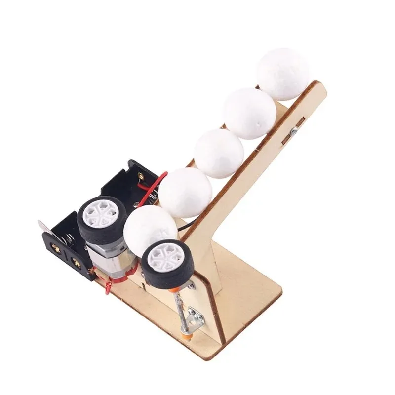 DIY Automatic Feeding Machine Assembly Handcraft, Kinetic Transmission Mechanical Desktop Ornament, Mini Machinery Display Decor