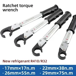 Open End Wrench Copper Cap Bell Mouth Tool ST-02L Ratchet Torque Wrench Combination High-precision Air Conditioning Repair Tool