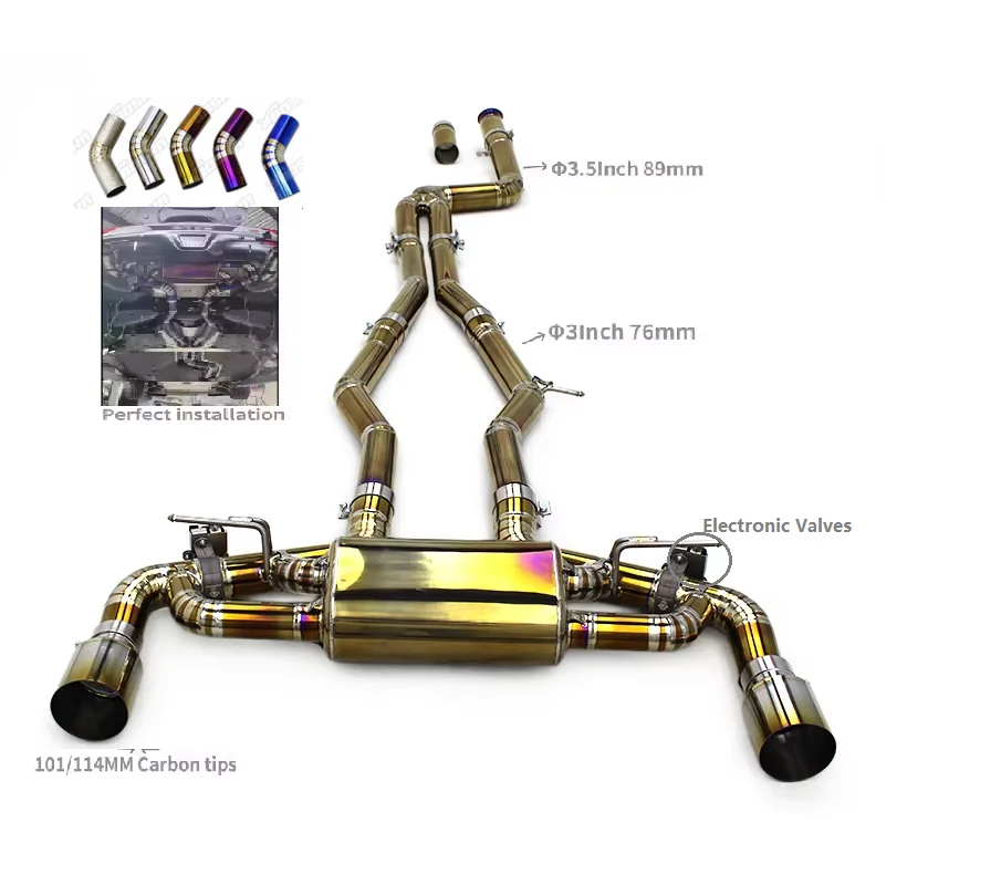 

BSK Gold Titanium Valvetronic Catback Exhaust System for Toy-ota SUPRA A90/A91 MK4/MK5 3.0T 2019-2024 with Dynamic Sound Control