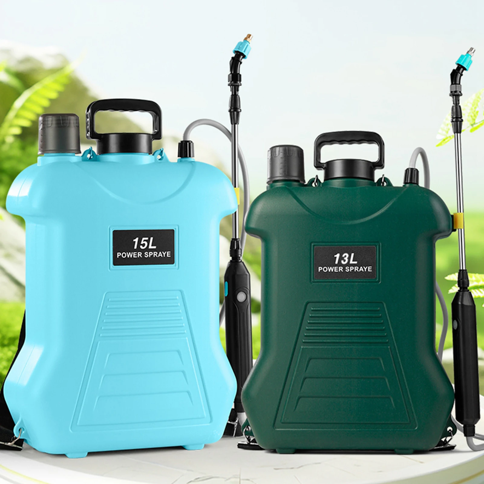 15L Garden Sprayer Powerful Lawn Electric Water Sprayer with Shoulder Strap for Outdoor Orchard Garden Flower Watering Farmhouse