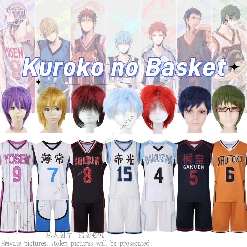 Kuroko Tetsuya Seijuurou Akashi Ryouta Kise Shintarou Midorima Atsushi Murasakibara Taiga Kagami Daiki Aomine Ball Uniform Wig