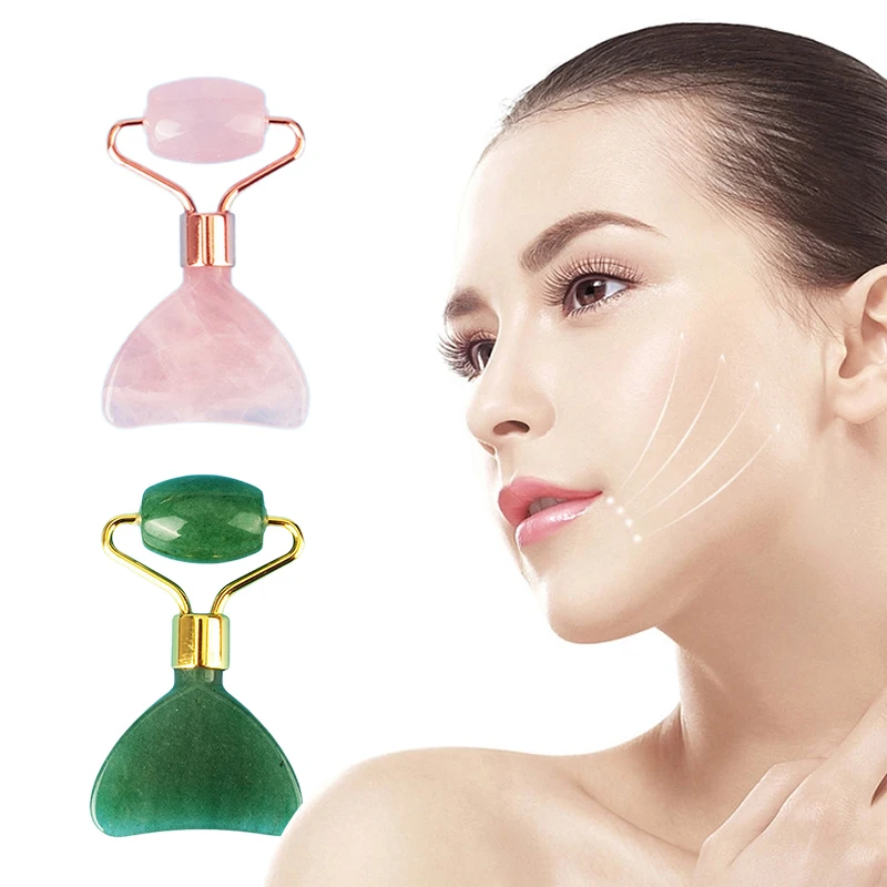 

Double Head Multi-purpose Massage Stick Roller Jade Face Health Care Firming Skin Reducing Wrinkles Scraping Relaxing Tendons
