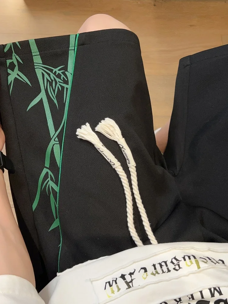 

Мужские спортивные брюки Spor: летние, тонкие, прямые, повседневные, свободного кроя, длиной до колена, дышащие, удобные, модные, в китайском стиле.