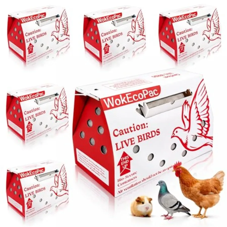 

Poultry Shipping Boxes Live Bird Shipping Boxes Poultry Carrier Crate has Ventilation Openings Portable Bird Travel Bag for Pou