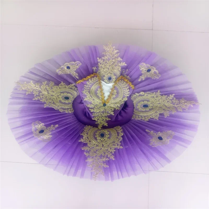 Falda de tutú de Ballet profesional para niñas y adultos, Vestido de bailarina, disfraz de baile Led, tutú de panqueque, Vestido de cisne blanco