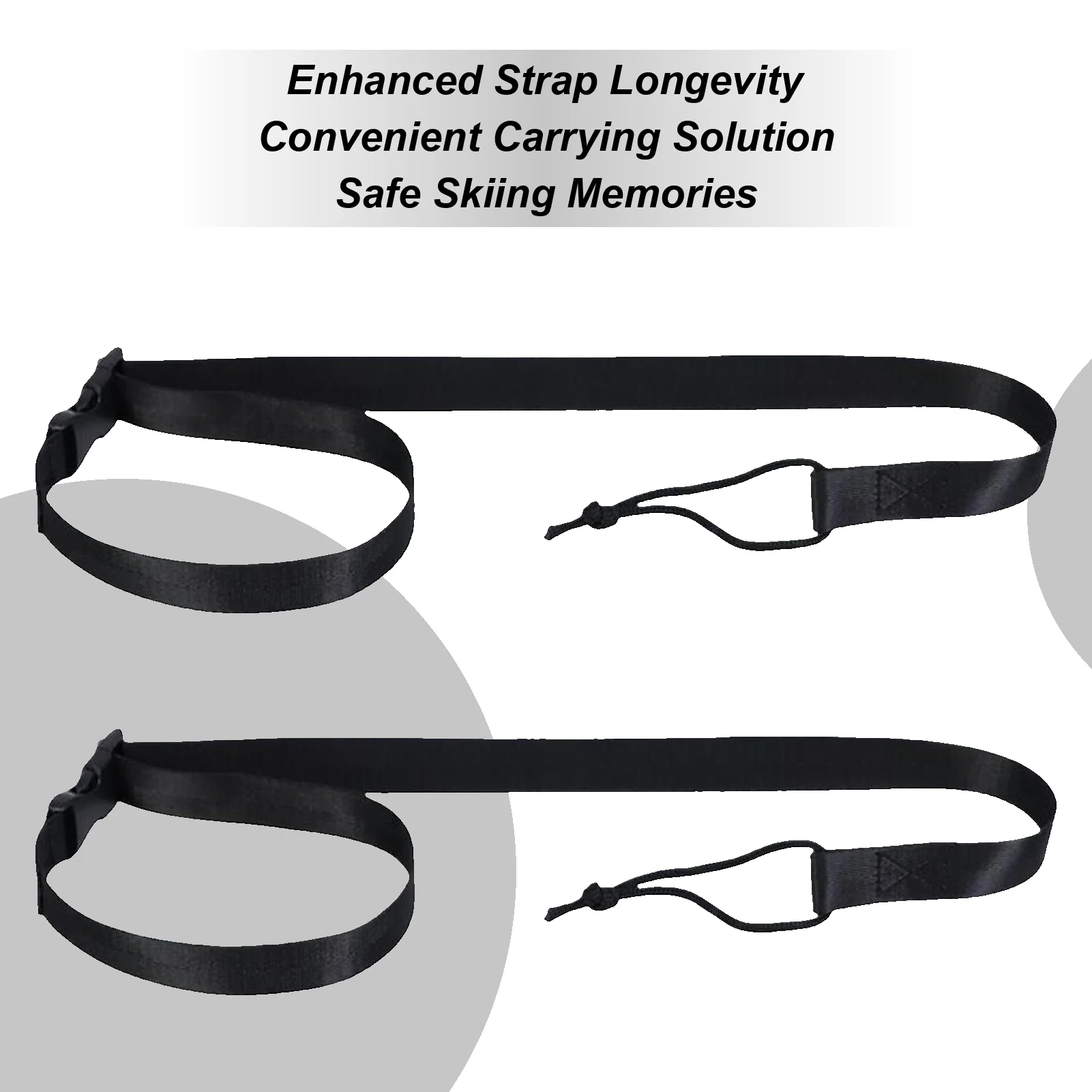 

Ski Straps 2 Pieces Adjustable Sling For Men Snowboard Sling Women Men Winter Outdoor Skiing Gear Equipment Transportation