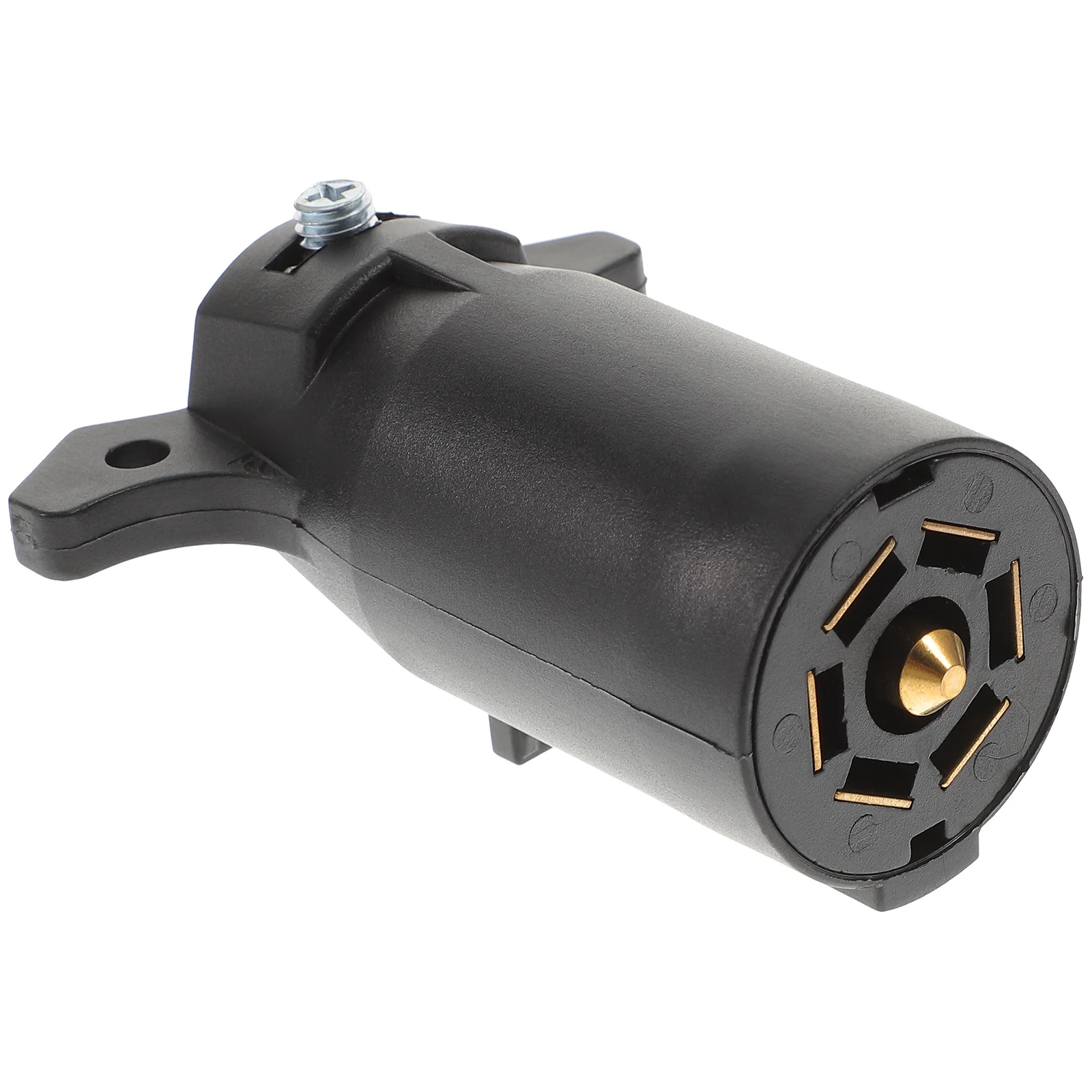 Pin plug adaptador rv carro barco reboque luz conector cablagem preto 7 vias reboque plug conector elétrico