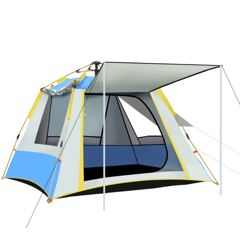 Outdoor tent 3-4 people rainstorm-proof thickening camping field automatic tentcustom