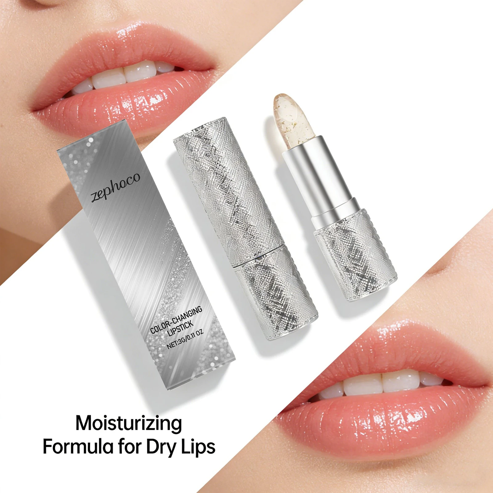 Kleur Veranderende Lippenstift voor Vrouwen Goud Kristal Lippenbalsem Langdurige niet-plakkerige Cup Voorkomen Droogheid Kraken Glans Lipgloss