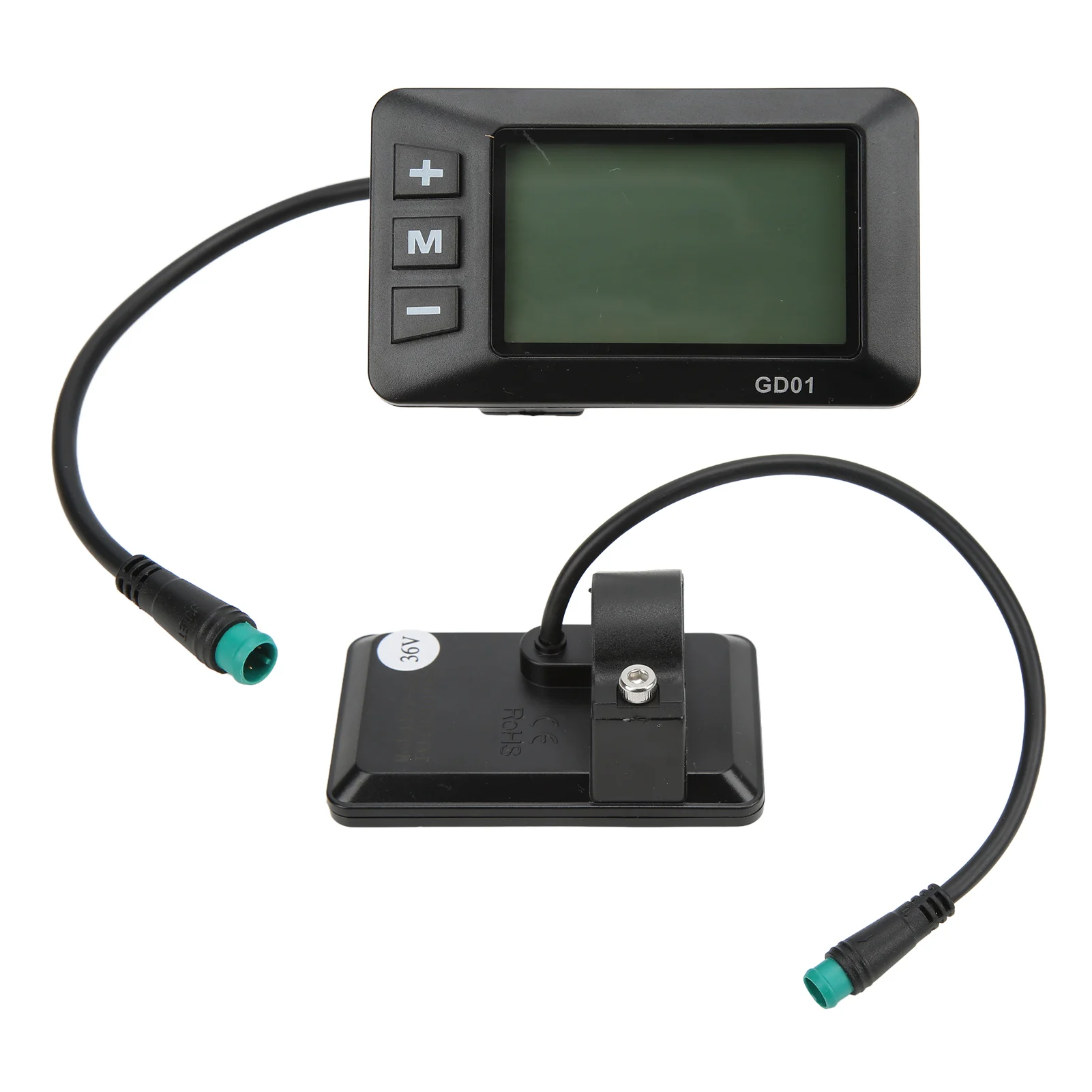 LCD GD01 Display for Electric Bikes, 36V 48V, Waterproof, 22.2mm Handlebar Fit, Real Time Speed & Battery Indicator