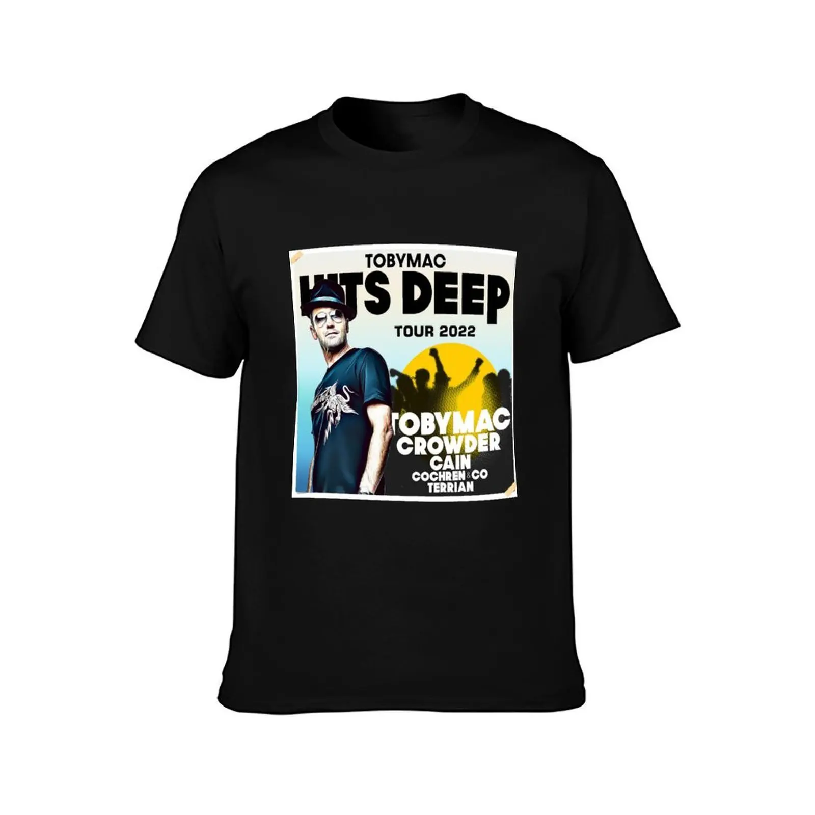 poster tobymac crowder cain edition hits deep tour 2022 T-Shirt, Summer Casual Cotton Tee, Oversized Streetwear Tops