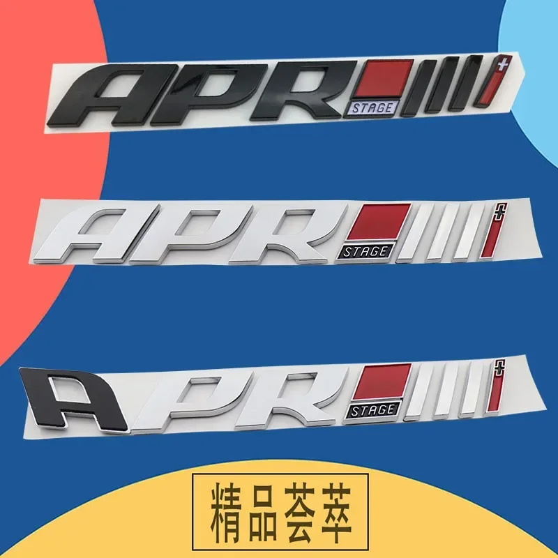 3D APR Stage /// III + car Hood Fender trunk Rear Bonnet Emblem Badge Sticker for S3 S5 S6 TTS RS7 R20 R32 R36 MK4 MK6 MK7