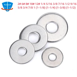 DIN125 2 #6 #8 #10 #12 #1/4 5/16 3/8 7/16 1/2 9/16 5/8 3/4 7/8 304 arandela plana de acero inoxidable cuña Metal junta plana anillos espaciador