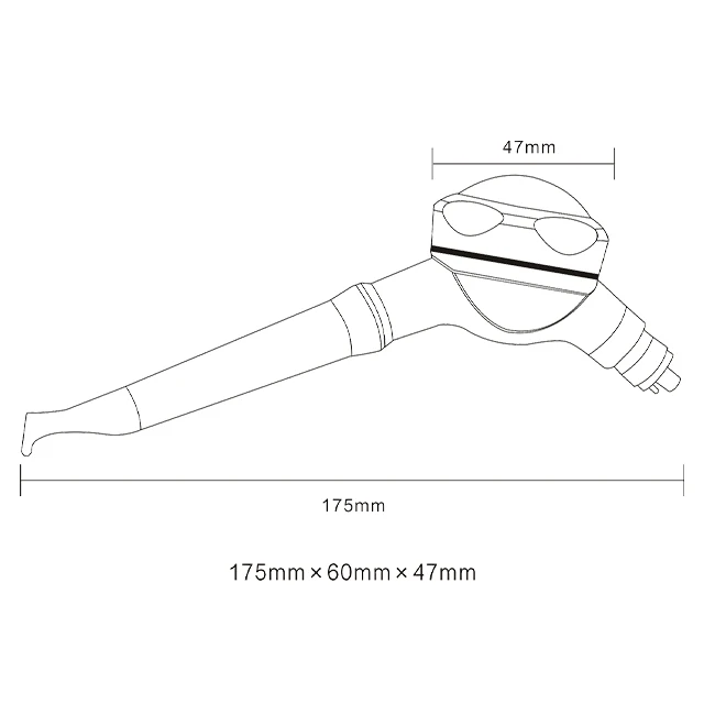 2 hole dentist medical 360 degree rotate air flow sandblasting gun prophy jet polishing intraoral chair unit prices