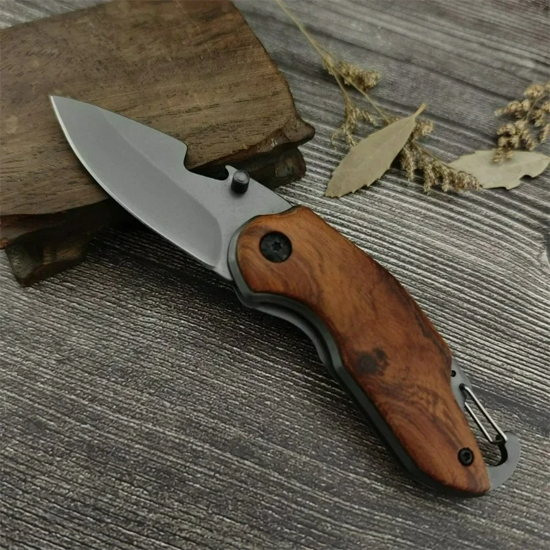 

BK X48 Folding Knife utility Outdoor EDC Knife Survival Camping Hiking BBQ 5Cr13Mov Blade Wood Handle tools Pocket Knife