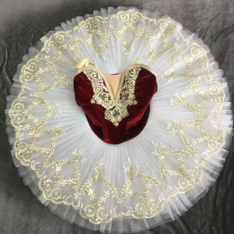 

Балетная пачка темно-красного фиолетового лебединого озера, балерина, блинная пачка для девочек, женщин, взрослых и детей, балетное платье, детские танцевальные костюмы, платье-пачка