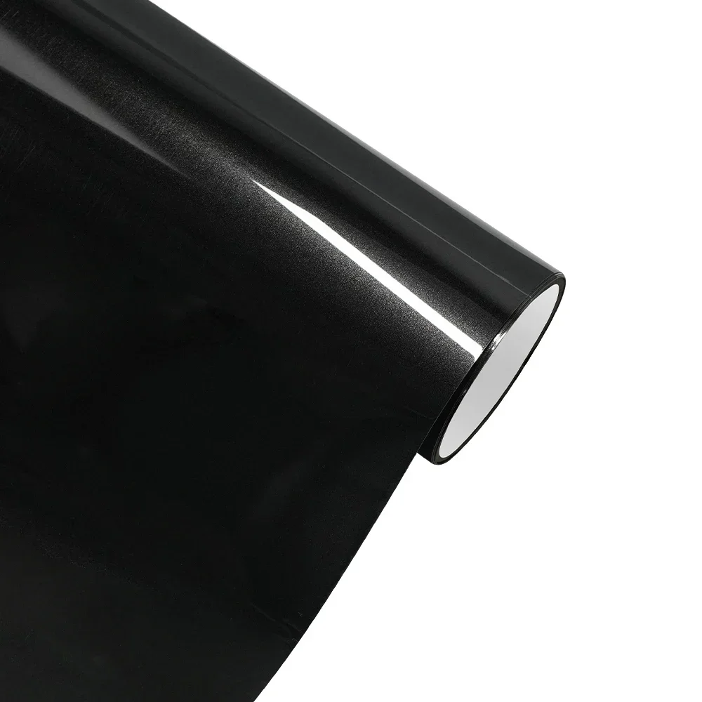 Metallic Black Vinyl Film Car Sticker Auto Color Change Decals PET Bubble Free Wrappinp Car Accessories Interior Exterior