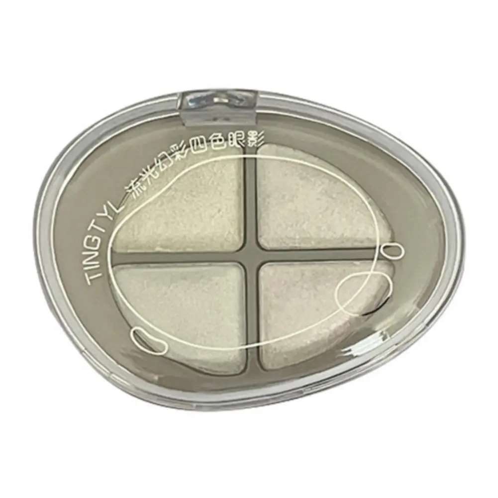 Liangguang Huiyin 4-Color Eyeshadow Polarized Chromatic Palette Holographic Shimmer Pigment Dazzling Sparkle Eye Shadow Compact