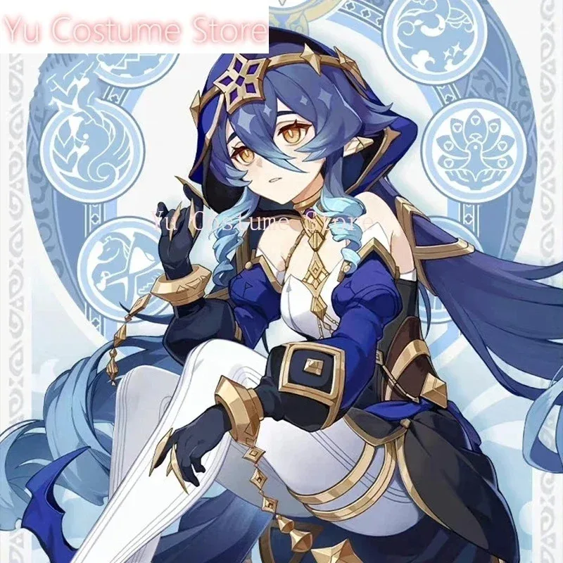 Yu Anime!Genshin Impact Layla Exotic Game Suit Gorgeous Dress Uniform Cosplay Costume Halloween Party Role Play Outfit Womena;3,