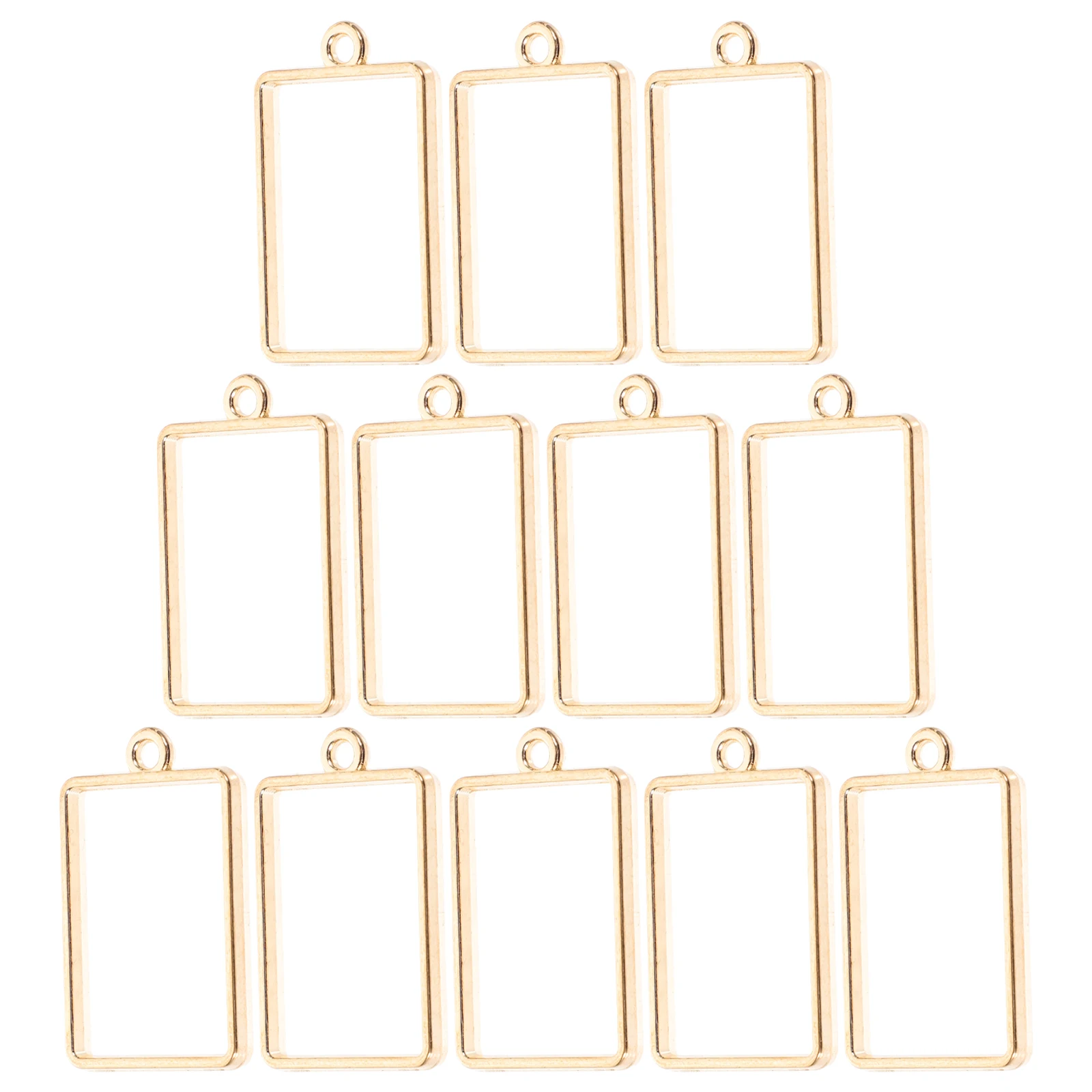 

50 Pcs Resin Border Triangle Open Bezels Pendants Charms for Necklaces Hollow Jewelry Making Straight Hair Trays