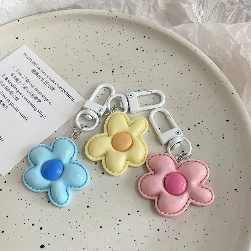موضة سلسلة المفاتيح حقيبة معلقة قلادة سيارة كيرينغ لطيف زهرة صغيرة المفاتيح Kawaii الملونة الراتنج الأزهار حلقة رئيسية حقيبة سحر #2